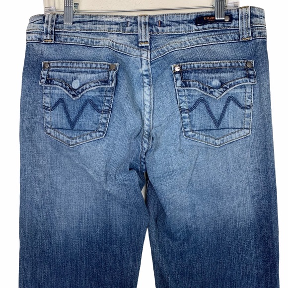 Vigoss Super Wide Leg Flare Light Wash Jeans 13/14 - Picture 5 of 9